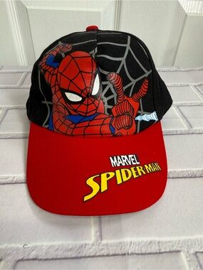 Marvel Spider-Man Boys Baseball Cap Hat Red Black Adjustable Kids